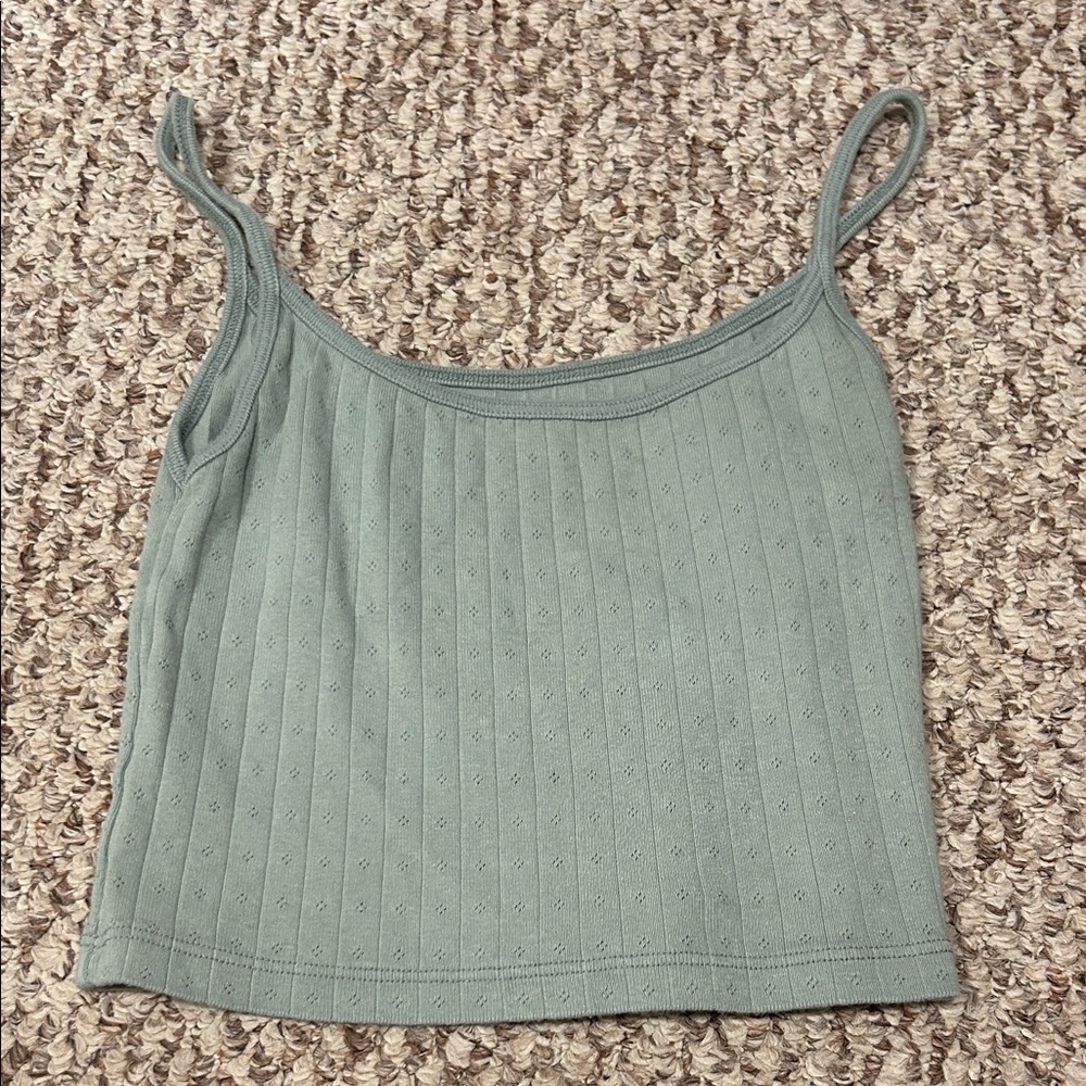 Brandy Melville Sage Green Ribbed Camisole